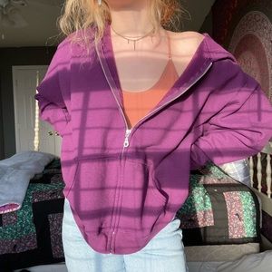 PURPLE ZIP UP
